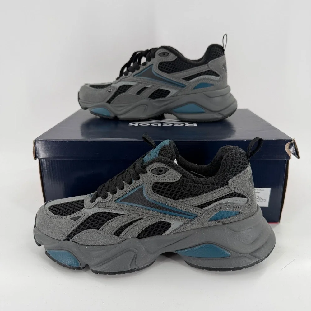 Reebok M Charge Mens Sneakers Med Grey‎ Blue Black AR30246M-NMB Size 9M